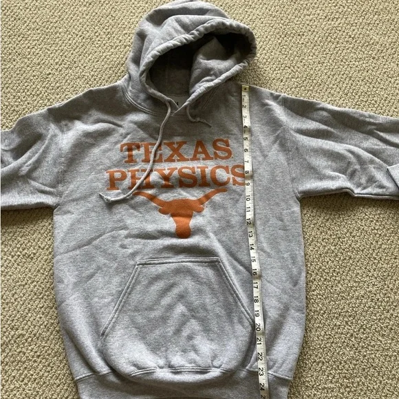 NEW Gildan Texas Physics UT Longhorns Hoodie Sweatshirt Unisex Small Gray NWOT